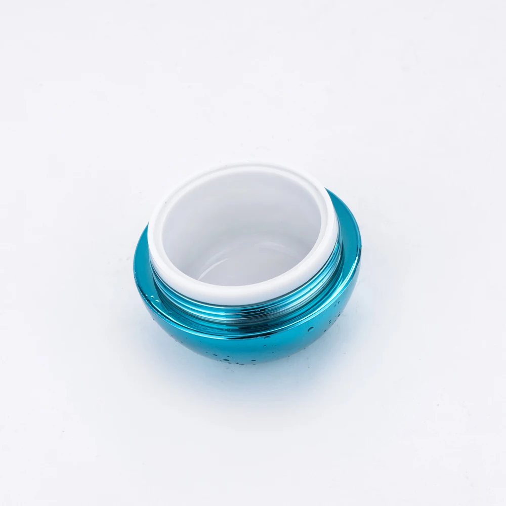 
15g 30g 50g blue color AS electroplated with effect of water drop ball shape cream jar 