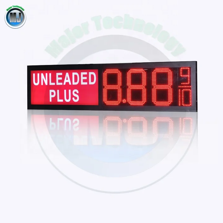 Waterproof Cabinet Remote Control Led Gas / oil Station Price Display Screen with Top Light Box