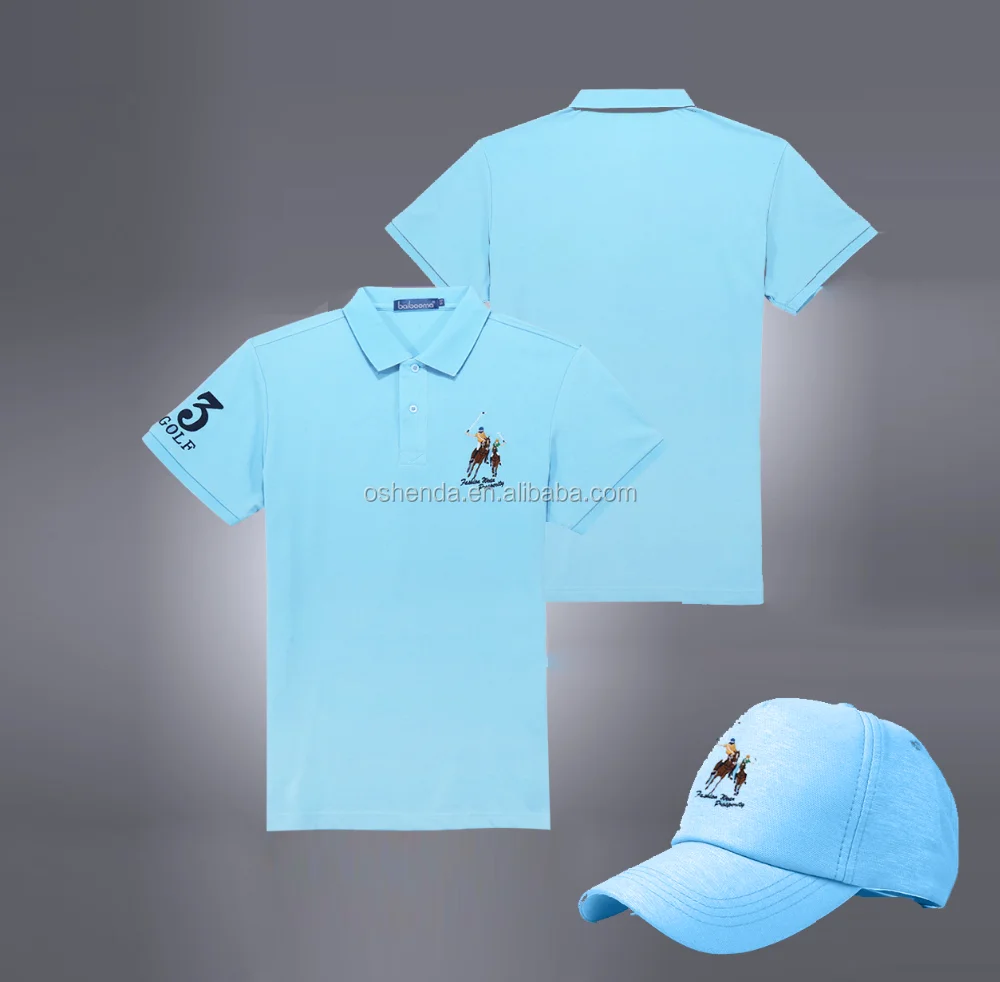 Polo Shirt & baseball hat Set, Brand gift set custom making factory caps and polo shirt