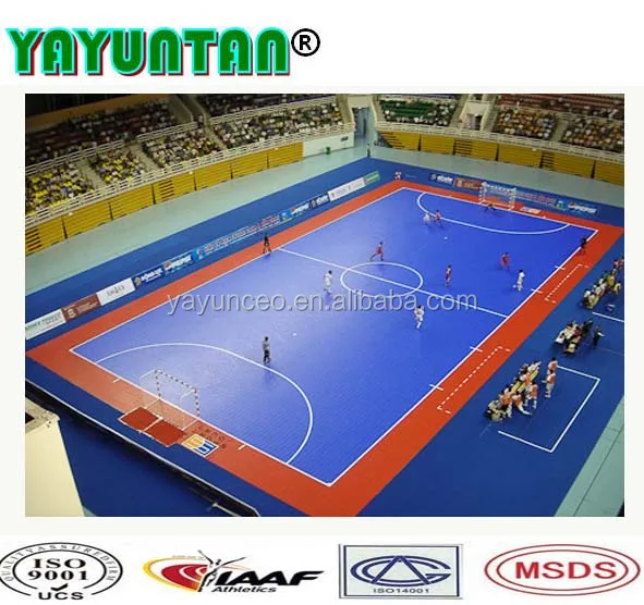 Cheap raw material futsal court flooring cost