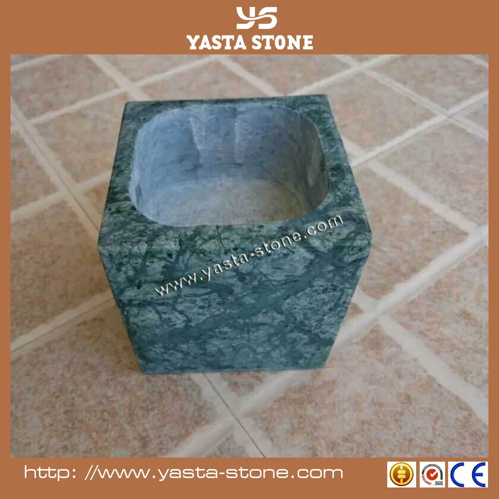 Natural granite stone green butterfly granite lamp base