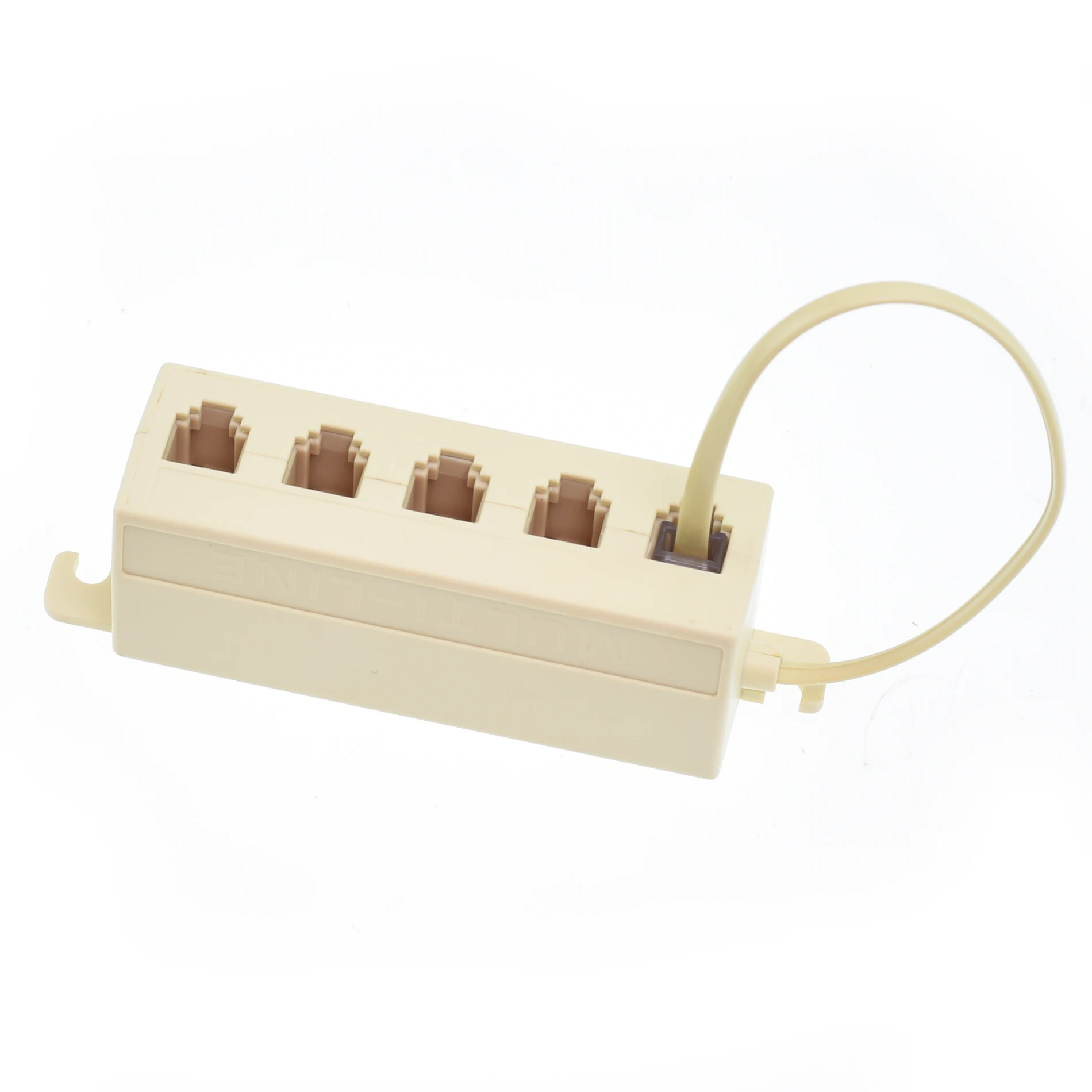 RJ11 6P4C Jack 5 Way Outlet Telephone Phone Modular Line Splitter Plug Adapter