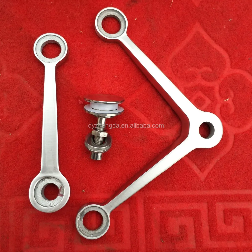 
Glass fin spider fitting for point-fixed glass curtain walls 