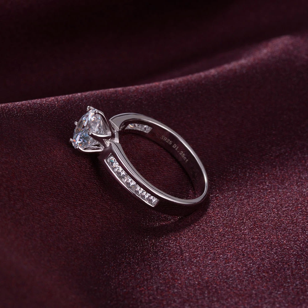 class beautiful white gold plated six pack cz pure 5925 sterling silver wedding ring women jewelry diamond engagement rings