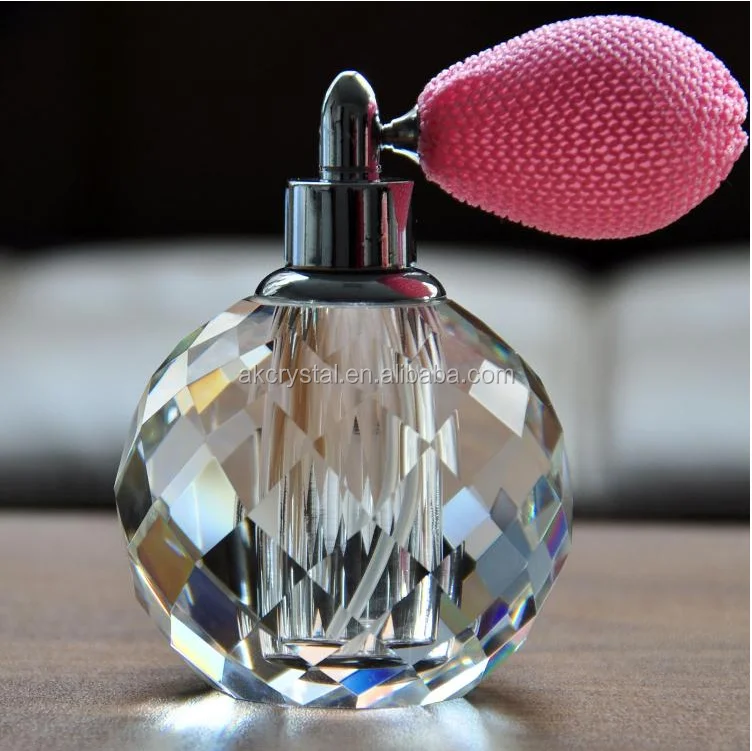 Оптовая продажа стеклянный флакон для парфюма с прозрачной алмазной крышкой в форме шара