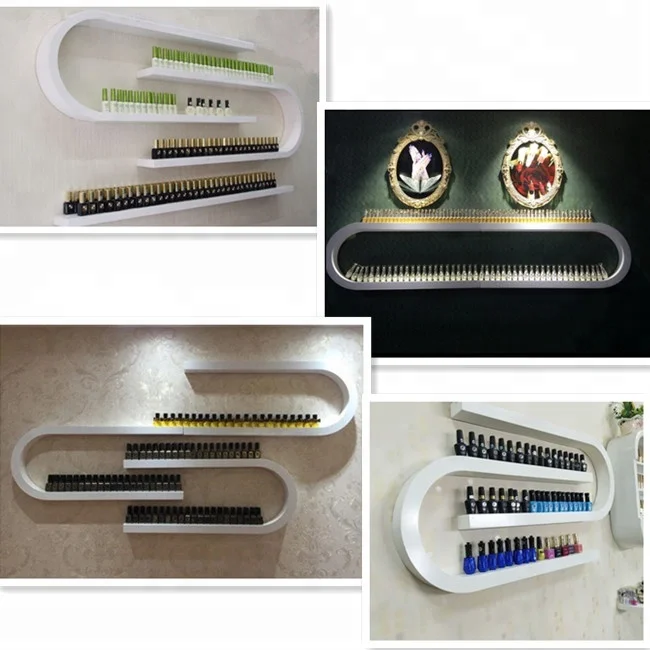 
U-TYPE WALL-MOUNTED NAIL POLISH DISPLAY RACK 
