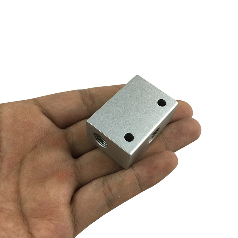 Slivery Aluminum Alloy Shuttle Valve Environment Friendly ST-01 ST-02 ST-06 Pneumatic Air Valve