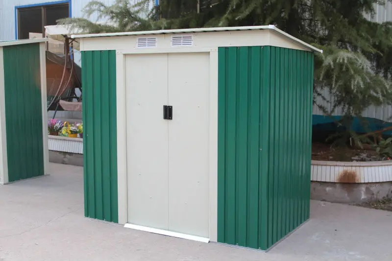 8x4ft pent metal shed