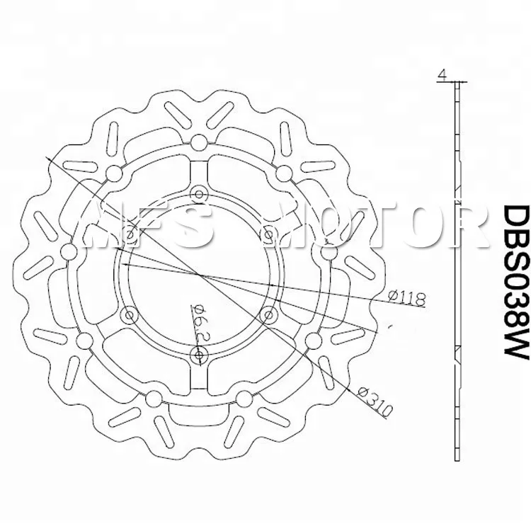 Motorcycle Accessories Brake Disc Rotor For Suzuki DRZ400 2005 2006 2007 2008 2009