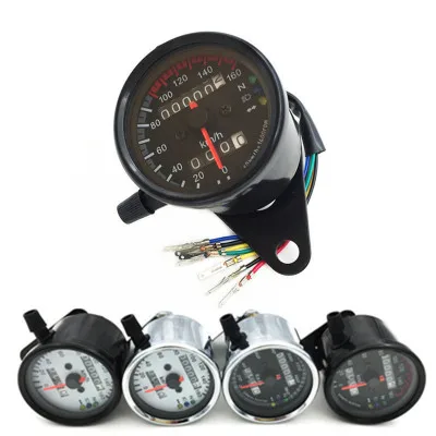 Universal Motorcycle Meter Digital  Speedometer  Dual Speed Meter  12V Motorcycle with LED Indicator Speedometer Motorcycle