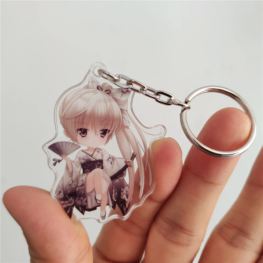 Free Sample Two Sides Print Custom Anime Acrylic Keychain Wholesale Character Keychain Keyring Standee Multifunction Keychain