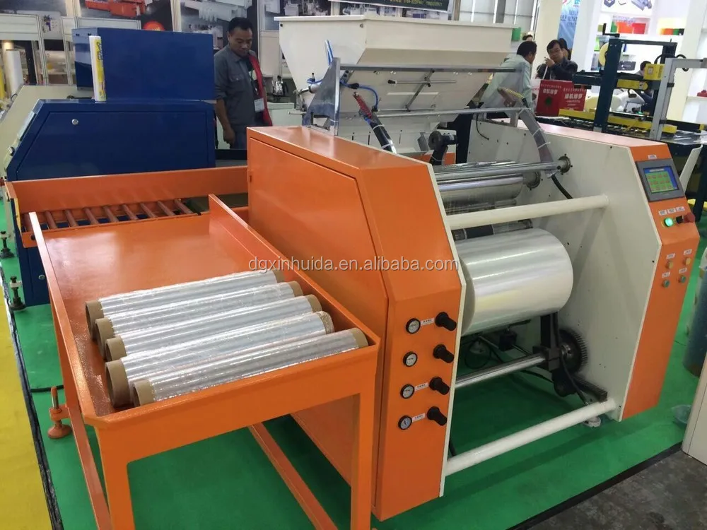 XHD-500 Fully Automatic Jumbo Roll Stretch Film Rewinder Machinery