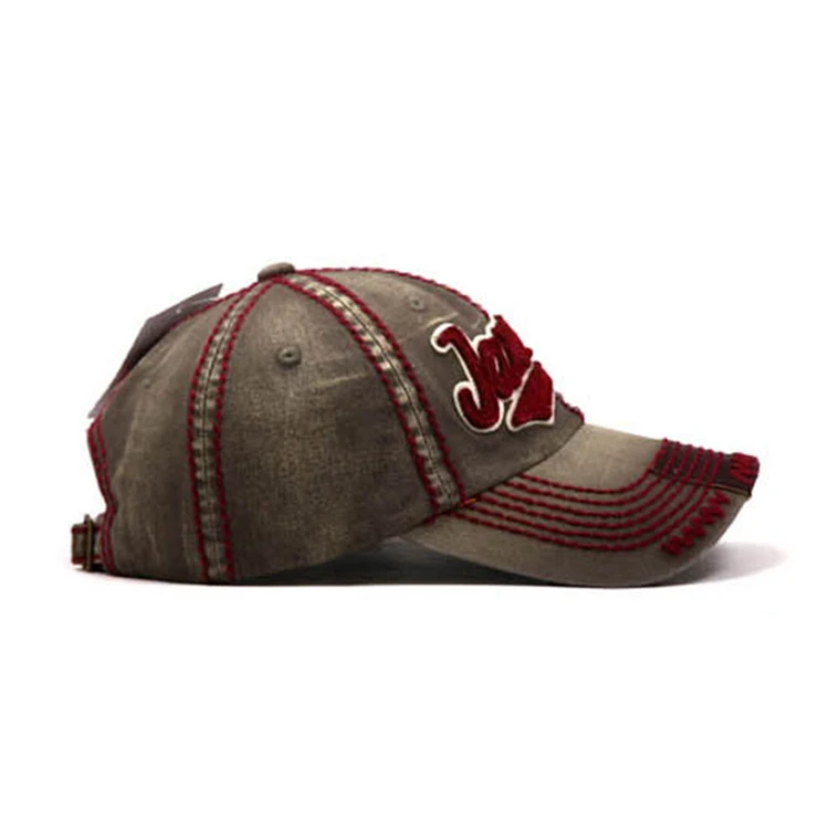 custom sunshade Embroidery Patch Vintage washed Dad Hat 100% Cotton Denim stitching distressed Baseball Cap