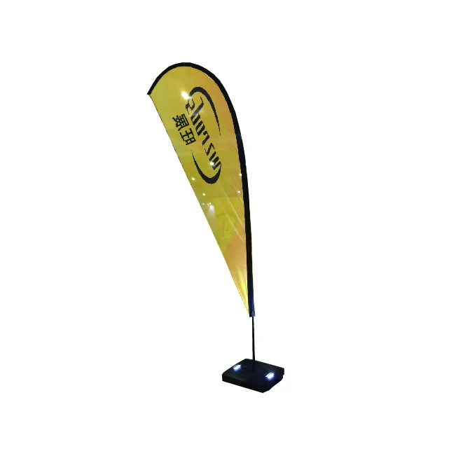 Strong 3 Years Warranty Lagrima Bandera 3.5m Teardrop Flag Pole  For Promotion