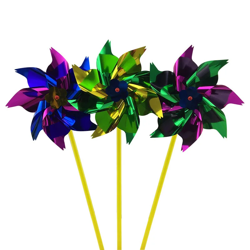 Оптовая продажа, Детская Радужная пластиковая ветряная мельница, игрушка для детей