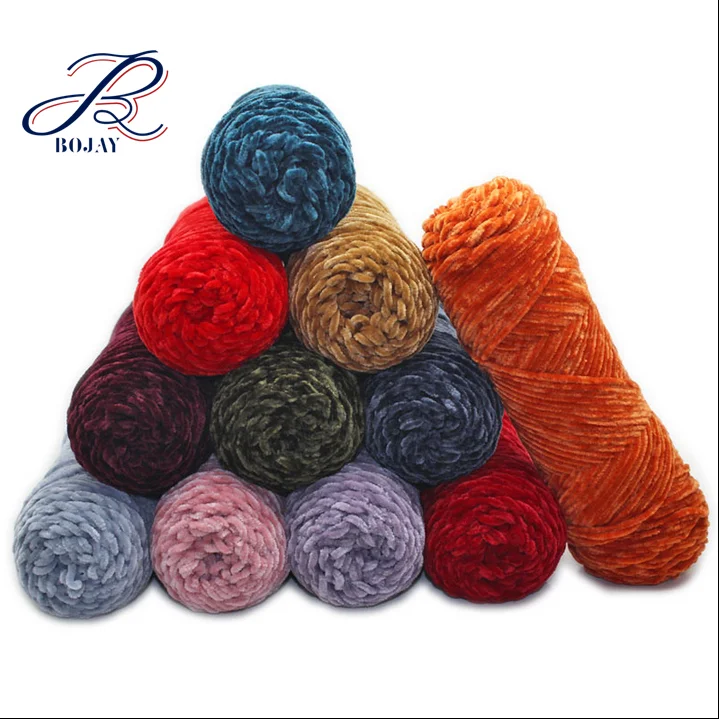 Новинка 2019, синельная пряжа Bojay толщиной 3 мм для ручного вязания и вязания крючком, 100% Полиэстеровая синельная пряжа