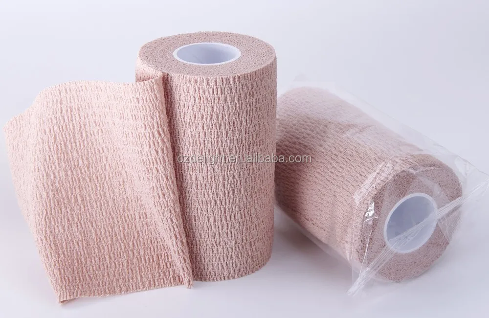 Free Samples! Colored Hand Tear NonWoven Elastic Cohesive Bandage for Post-operatively Leg Wrap with CE