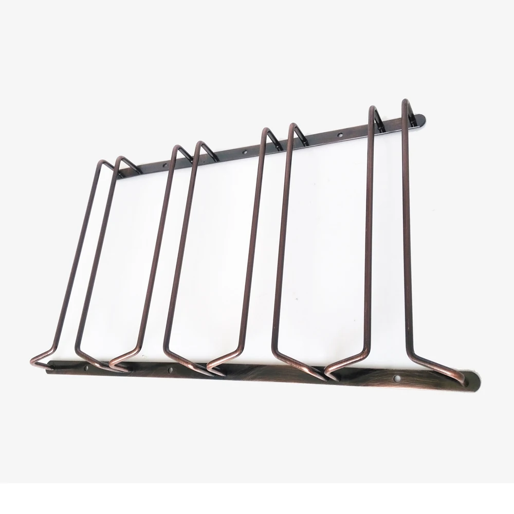 Wine Accessories Wall Hanging Under Cabinet Wire Metal Wine Glass Rack