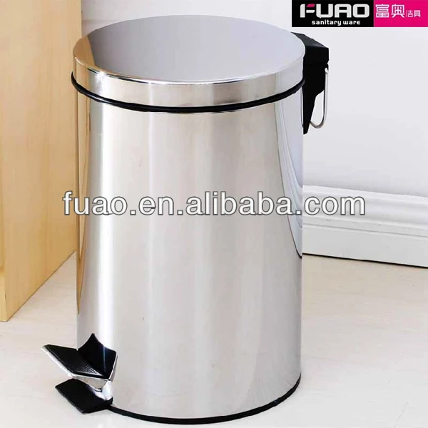 
FUAO Metal stainless steel trash bin & garbage can & trash can 