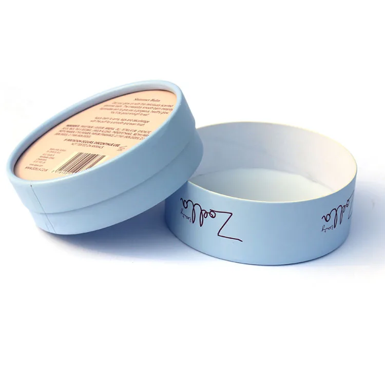 Roll edge cosmetic cardboard tubes small round gift boxes cylinder cardboard box with custom printing