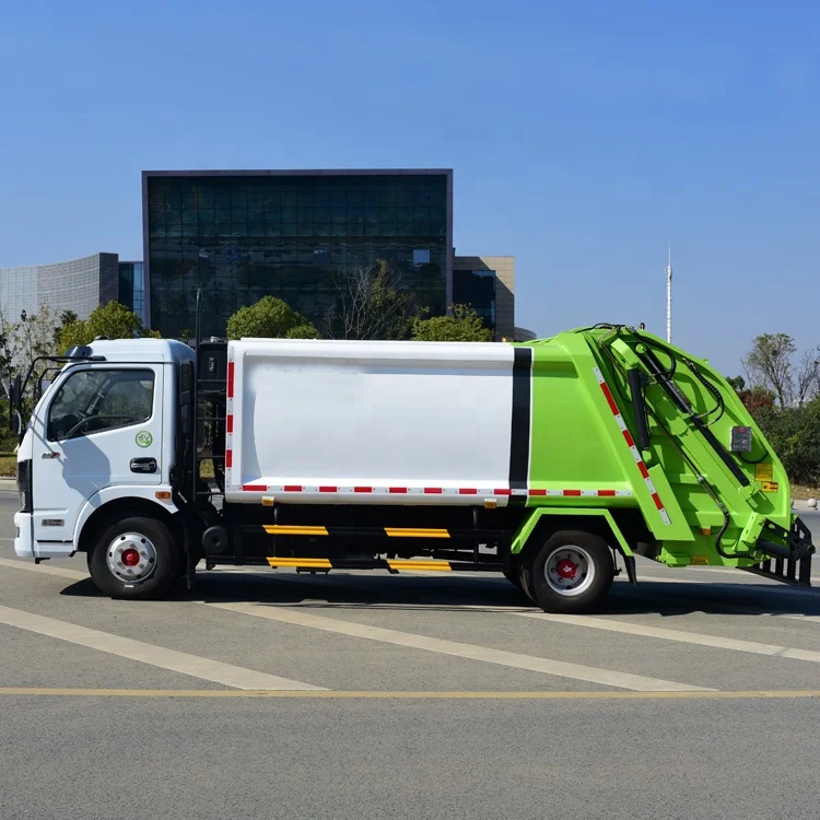 DFAC 8000L 8 cubic Euro5 small 4x2 rear loader compressed garbage trucks