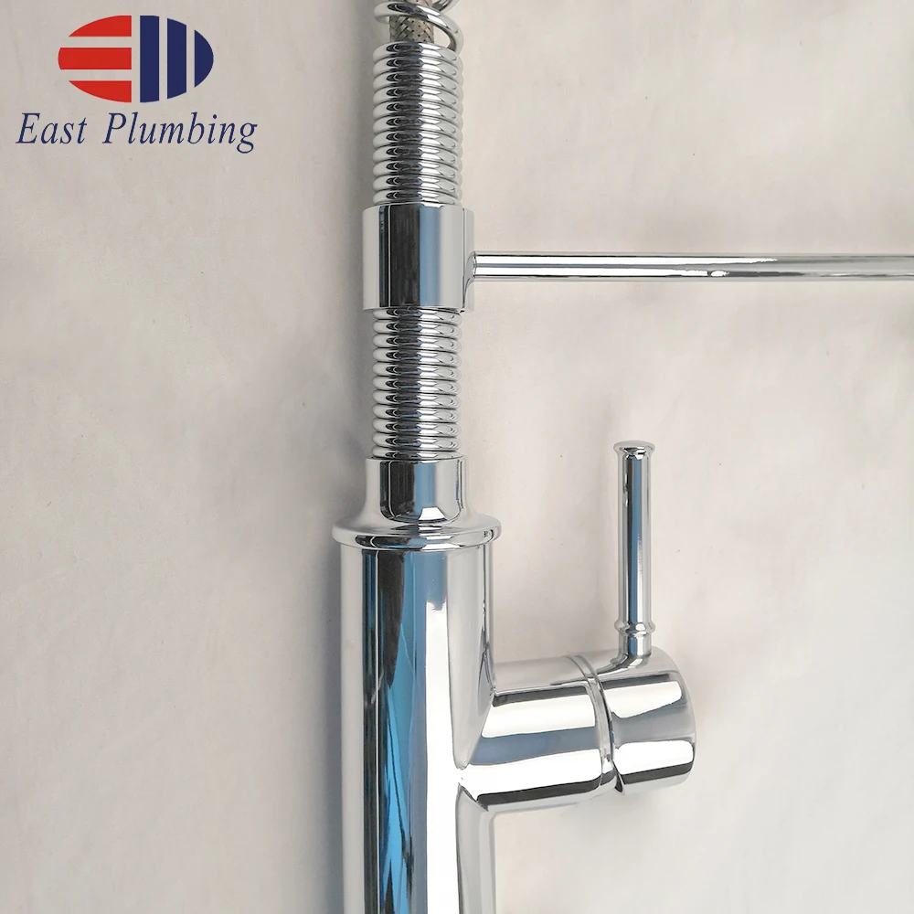 Single-Handle Lead Free upc 61-9 Pull Down Spring Sprayer KitchenSink Chrome  Faucets