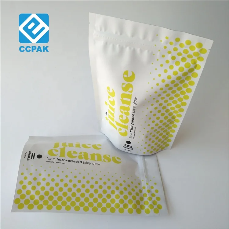 Smell proof Tea Packaging Bags Eco- friendly matt Aluminum Foil Stand Up Ziplock doy pack Bag For Protein Juice Powder Coffee