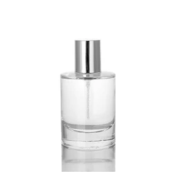 High quality glass material transparent spray perfume bottle dubai 50ml