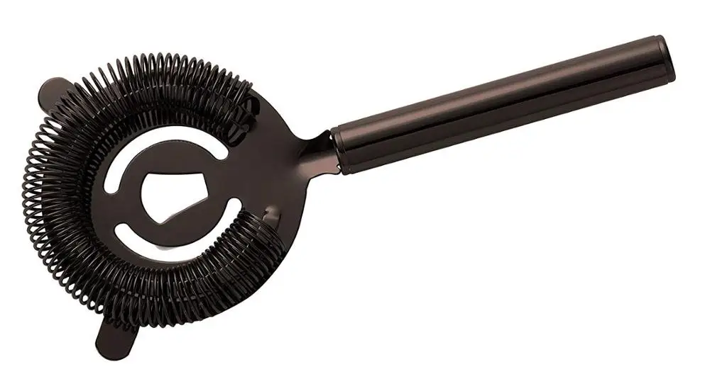 Black Plated Stainless Steel Home Bar Set 4-Piece Barware Set