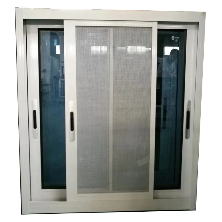 aluminium material   blue tinted glass sliding window