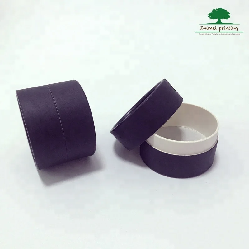 flat lip balm tube biodegradable material small cardboard jar black paper tube for 30g lip balm packaging with wax paper inside