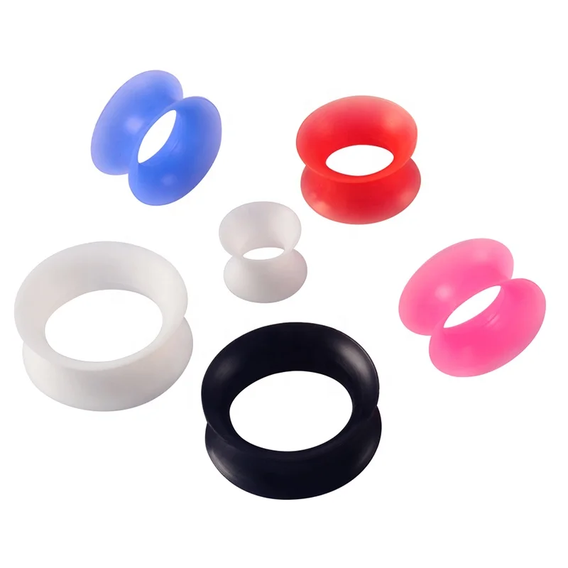female male flexible ear expander stretching silicone piercing plugs tunnel wholesale