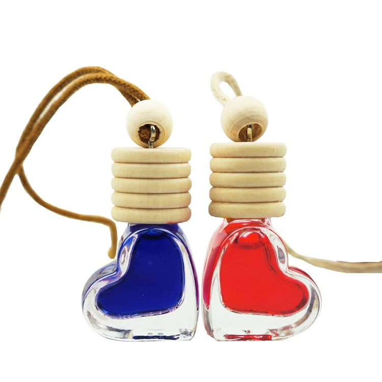 6ML Little Love perfume Bottle Vehicle mounted Sub packaging Glass Aromatherapy Bottle Car Essential Oil Volatile Empty Bottle