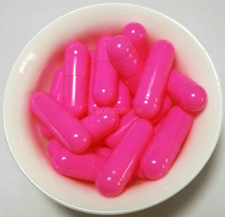 Pink halal empty gelatin capsule shells size 0