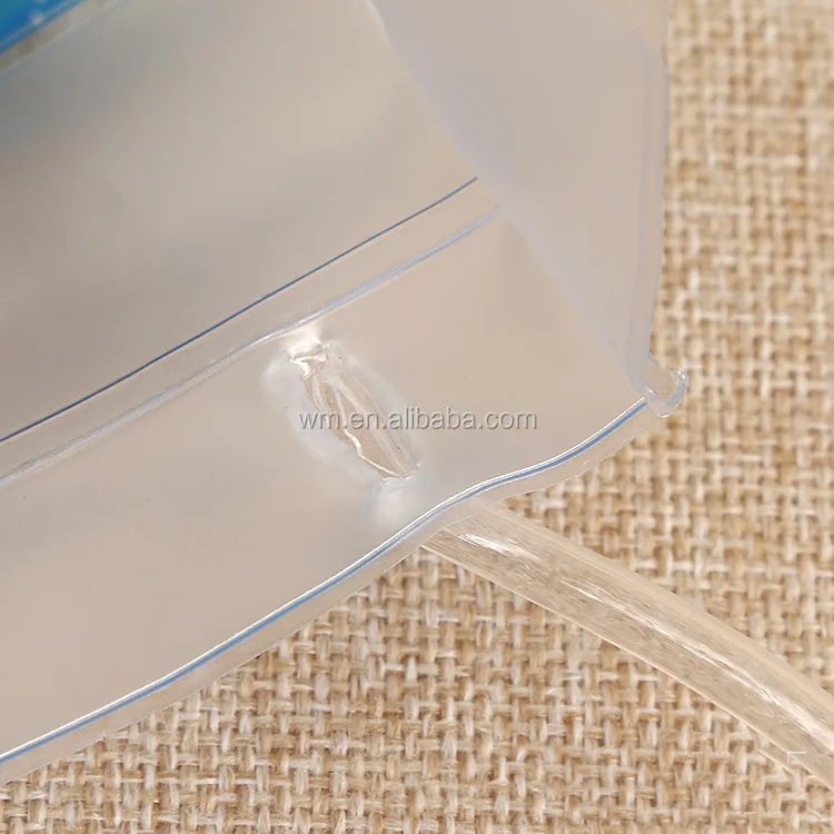 PVC wine cooler ice bottle liquid bag with pvc piping handle custom logo cooling gel holder carrier