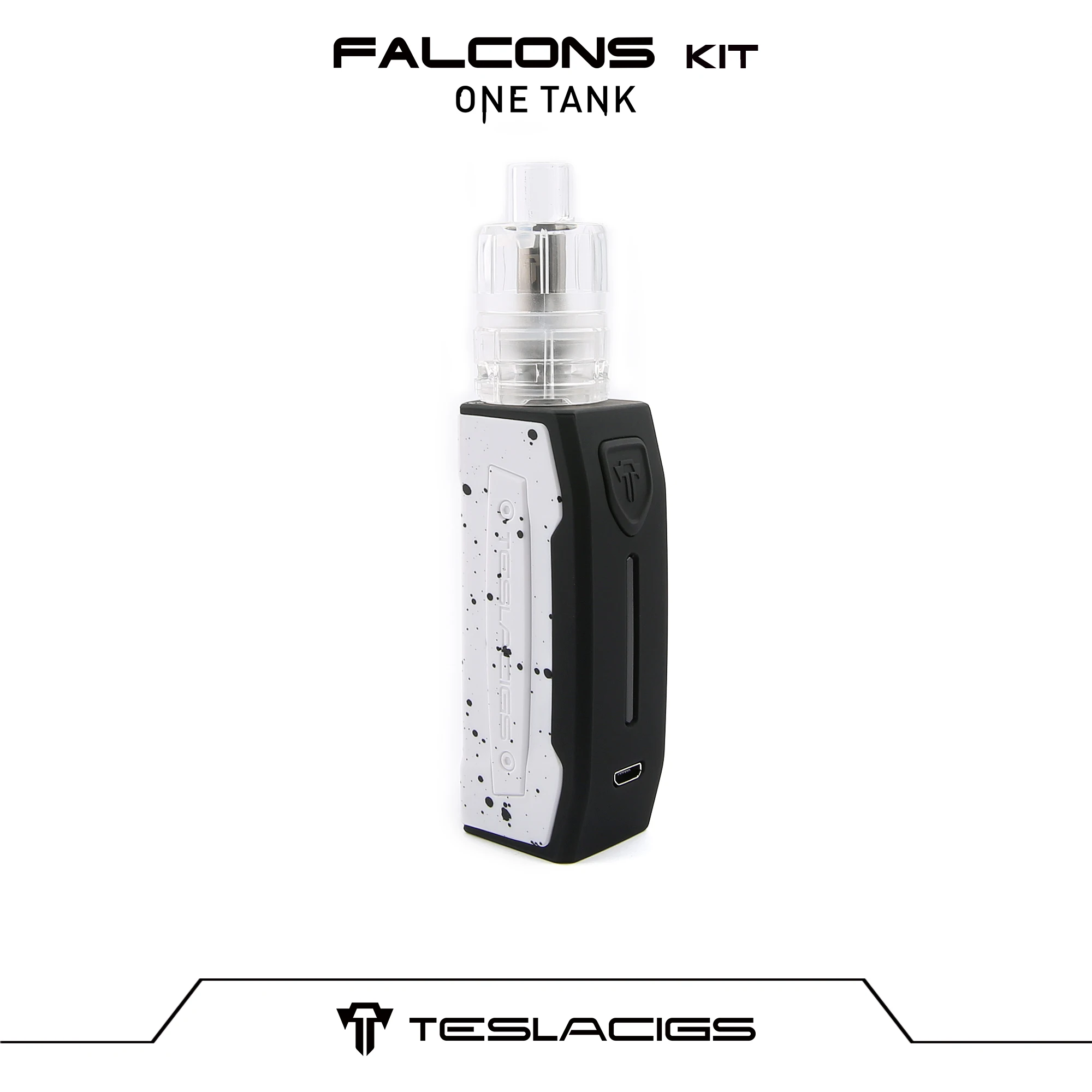 Food Grade Level Material Built-in 2000mAh Teslacigs Falcons ONE Tank New Vape Mod