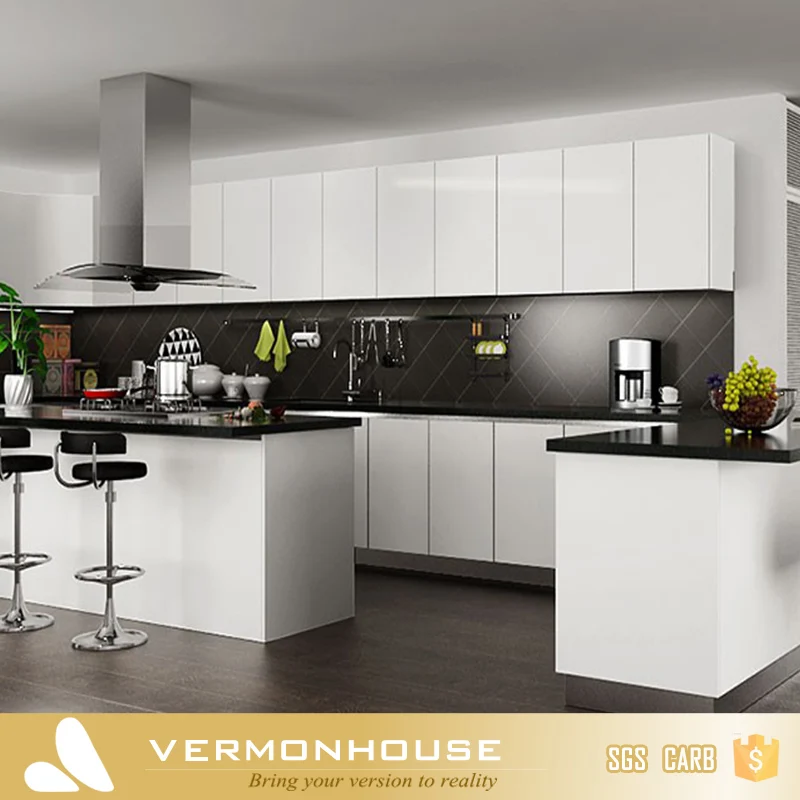 HOT SALE 2021 New Model Australia Bespoke Custom White Lacquer Modern Kitchen Cabinets