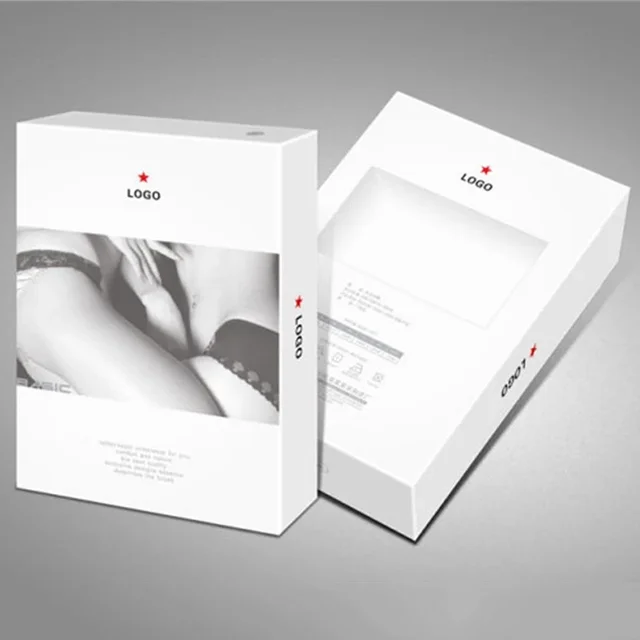 
custom Fashion Men Underwear sock Packaging Paper Box with window 