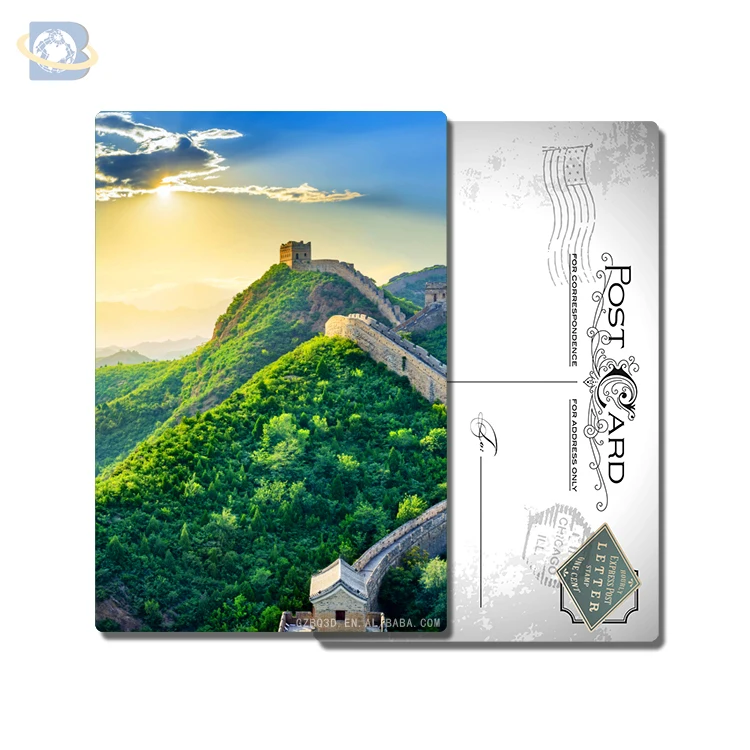 
Custom lenticular postcard beautiful scenery 3D postcard for tourist souvenirs 3D lenticular postcard printing 
