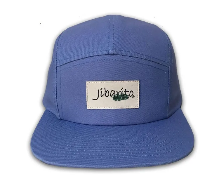 OEM army green blank cotton flat brim camp hat woven label logo custom 5 panel cap for men