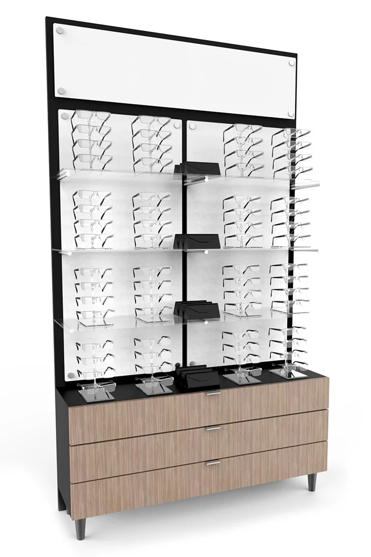 Optical Shop Design Factory Price Wall Mounted Rotating Sunglasses Display Furniture Glasses Display Stand