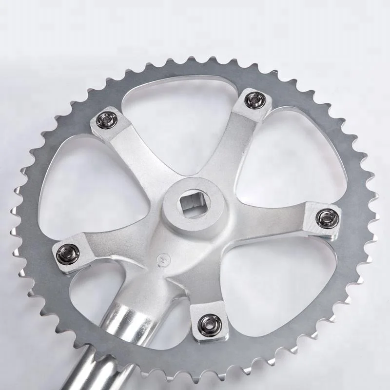 A12-AS240 Factory direct selling  48T 49T 50T crank 165mm 170mm aluminum alloy lightest fixed gear bike crankset