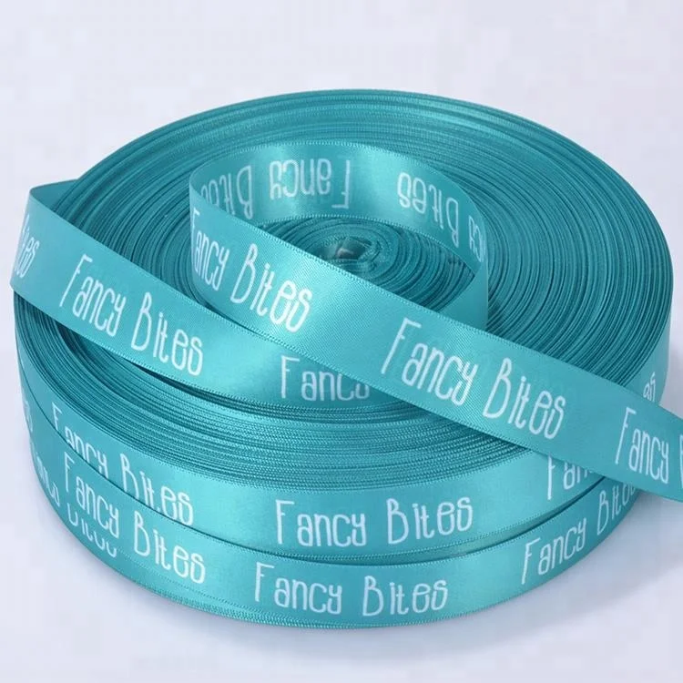 Cheap custom printed logo personalized polyester ribbon