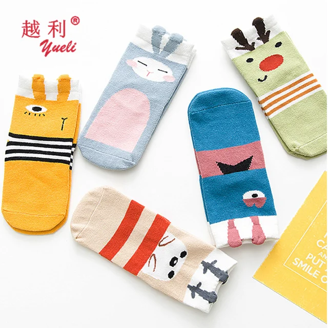3d cartoon tube children animal bulk wholesale non skid baby girls 100 cotton cute socks