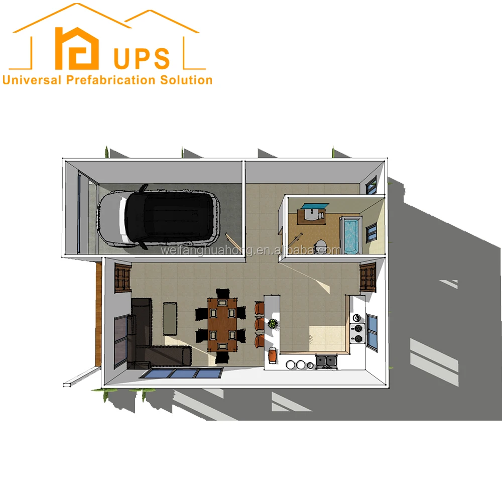 2018 New Two Floors Prefab House Villa with Garage