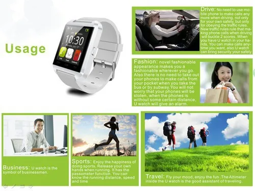 
DG-U8 1.44 inch smart watch with multi touch screen sport watch 