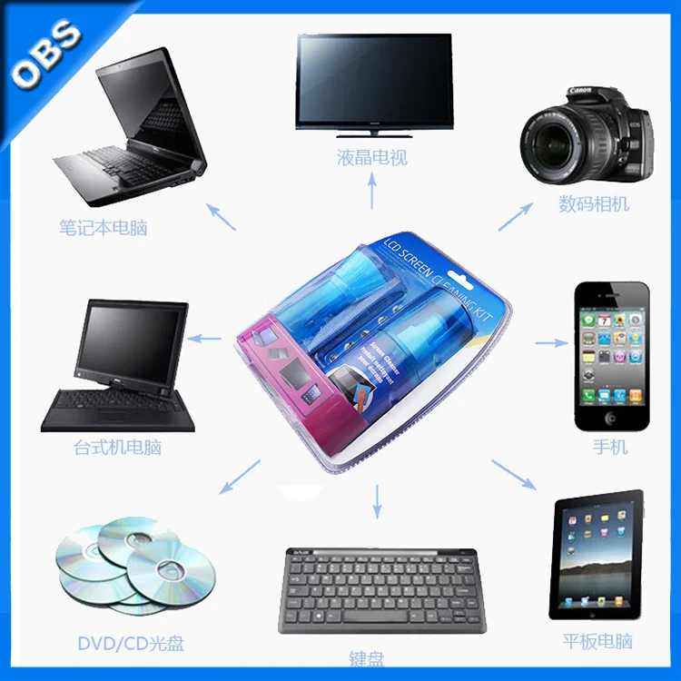 
Professional LCD cleaning kit LCD/TFT/Plasma Spray per la pulizia apparecchiatura 200ml 