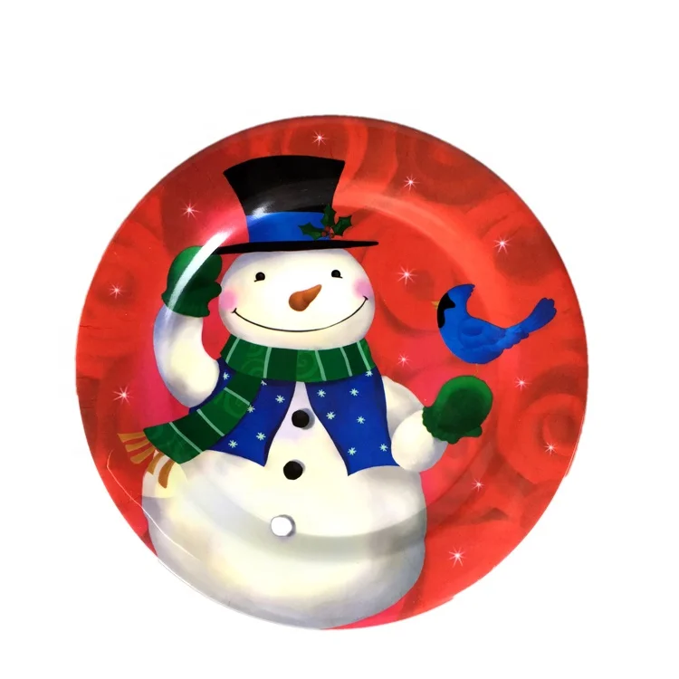 2019 newest popular on USA market plastic melamine dinner plate for Christmas