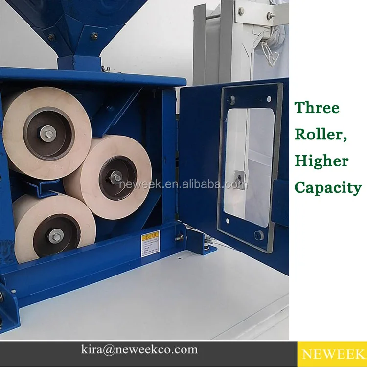 NEWEEK 3 roller cocoa processing dry black skin coffee bean sheller for sale