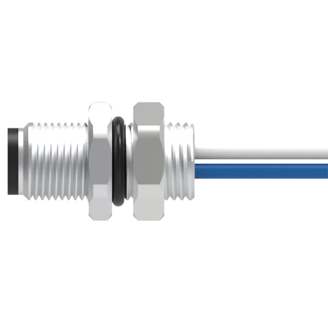 
Waterproof IP67 M5 3 pins front Mount male receptacle cable connectors 
